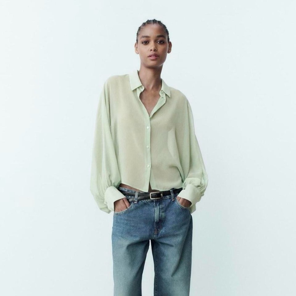 Abercrombie & Fitch Sage Green Blouse